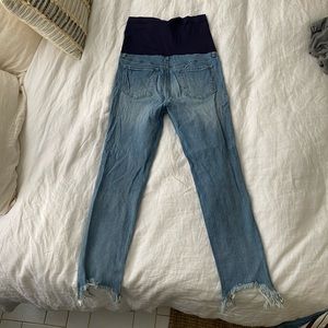 Pink Blush Maternity shredded hem Skinny Jeans